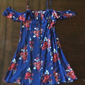 Floral Cold Shoulder Dress